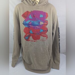 Foo Fighters Concert Hoodie Medicine At Midnight Tour Tan Color Size Medium